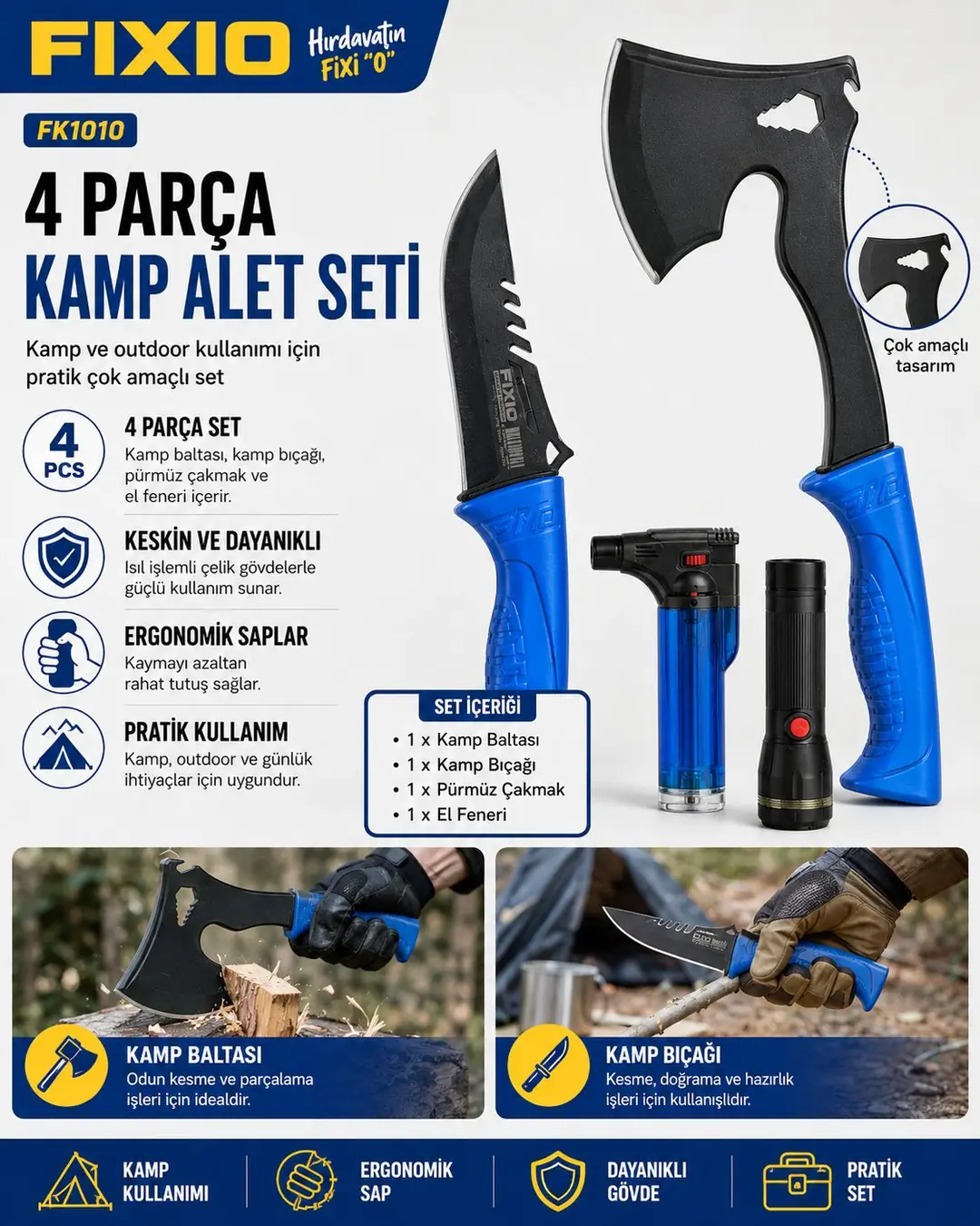 ORHAN FİXİO EKO KAMP SETİ 4 PARÇA