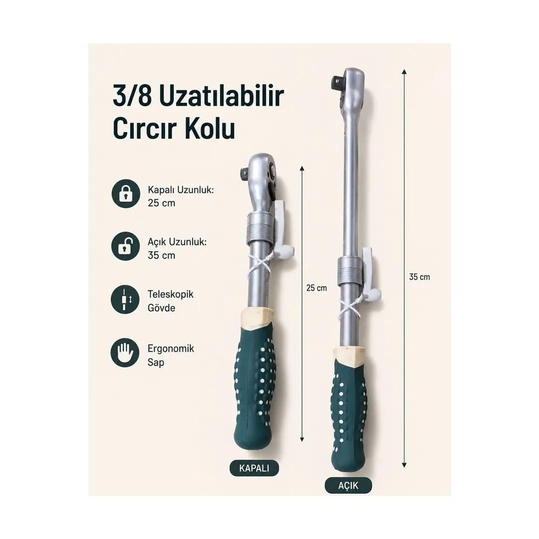 ORHAN 3/8 UZATMALI CIRCIR KOLU