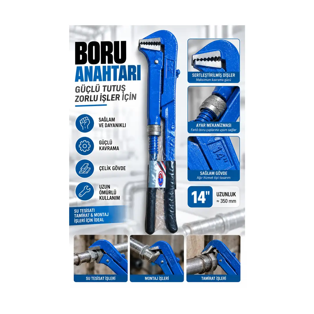 ORHAN NO:1 ÇELİK MAŞALI BORU ANAHTARI