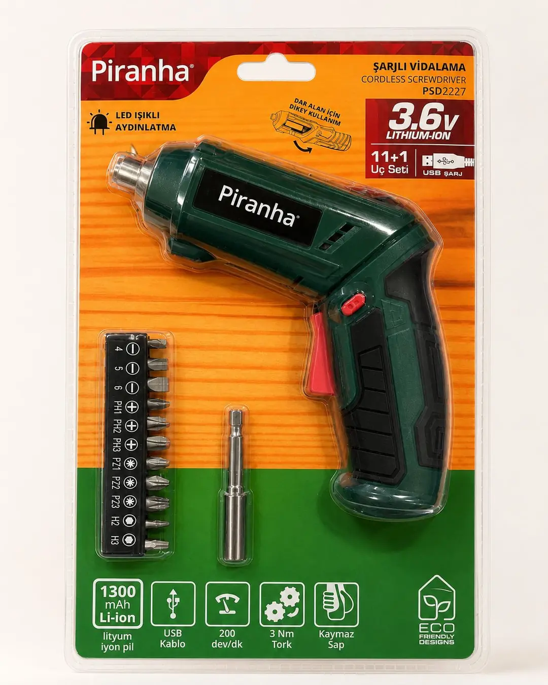 PİRANHA ŞARJLI TORNAVİDA PSD2227