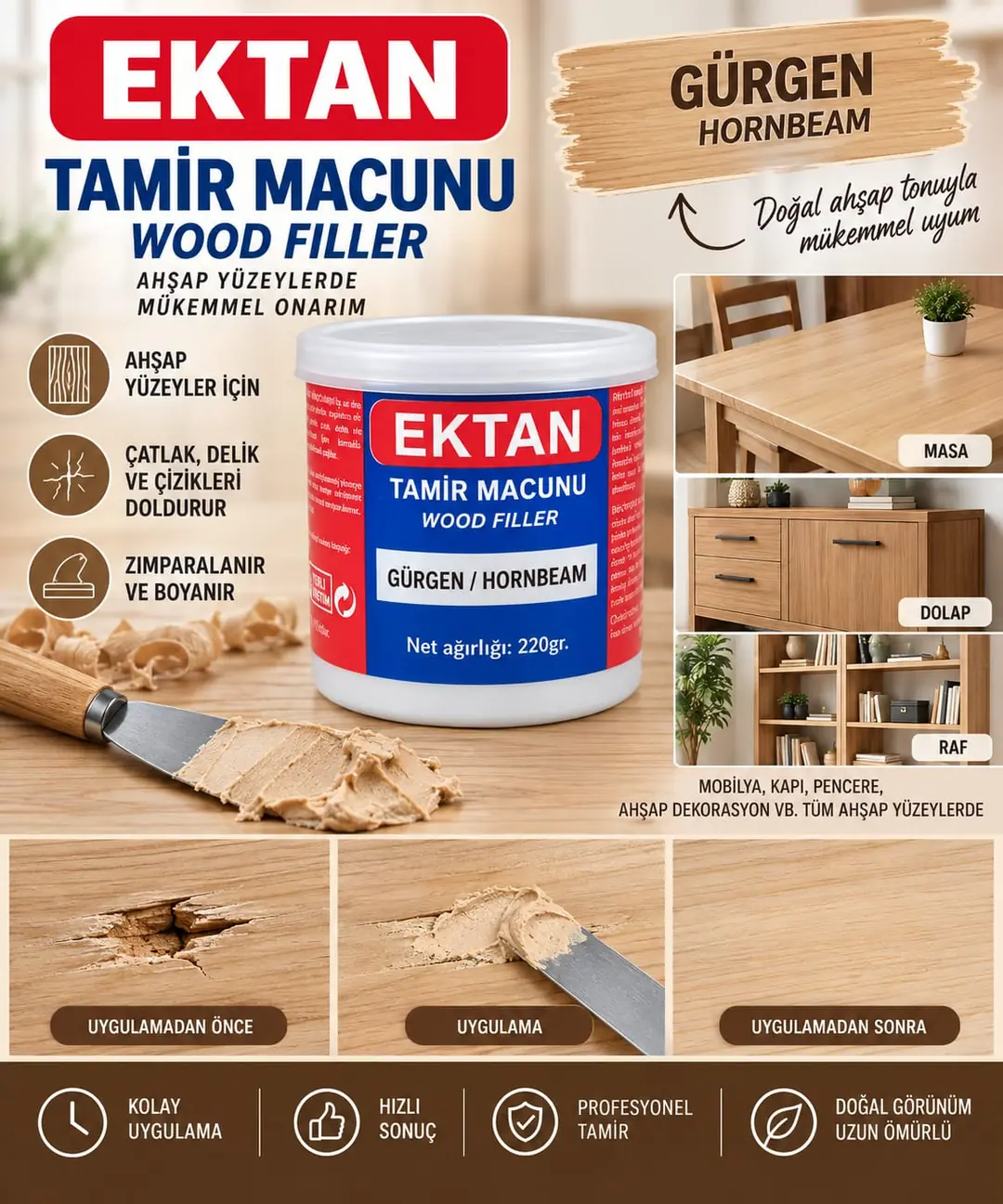 BALKAN MOBİLYA TAMİR MACUNU GÜRGEN