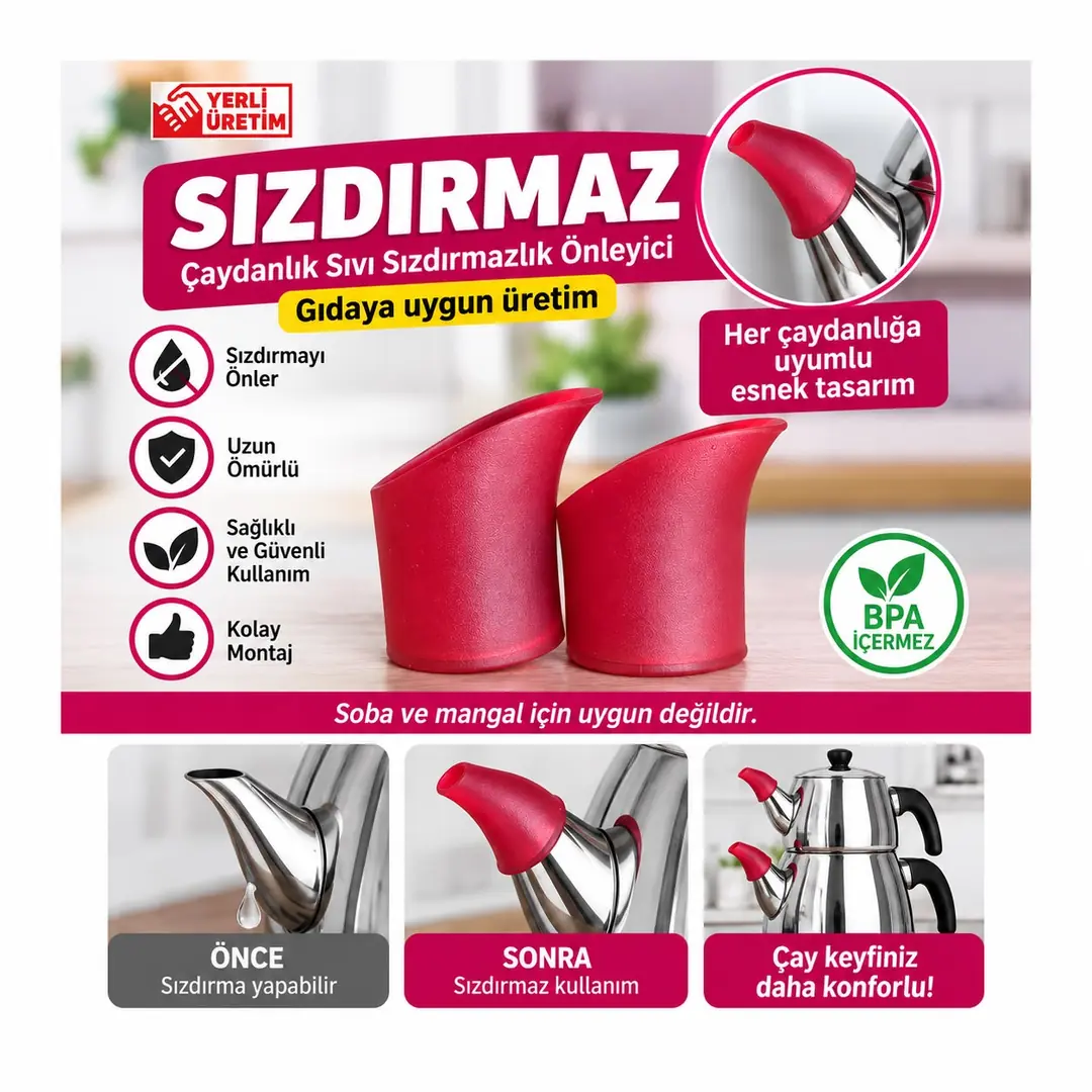 [117224] HAUSPRO ÇAYDANLIK AĞZI SIZDIRMAZ