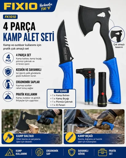 [152948] ORHAN FİXİO EKO KAMP SETİ 4 PARÇA