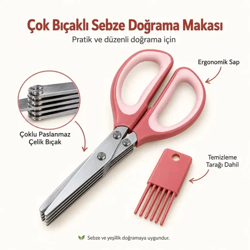[154528] KARYUN YAKUT ÇOK BIÇAKLI SEBZE DOĞRAMA MAKASI 13456