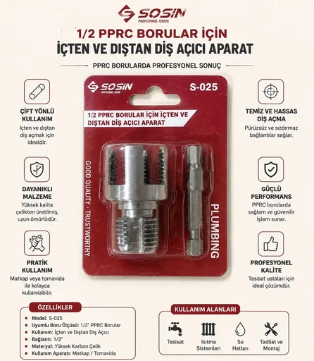 [158855] BULMAX İÇ-DIŞ PPRC BORU DİŞ AÇMA APARATI 1/2