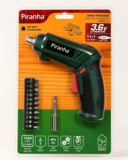 [159751] PİRANHA ŞARJLI TORNAVİDA PSD2227