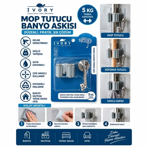 [160012] BENNA IVORY ÇOK AMAÇLI BANYO ASKISI ASK9143