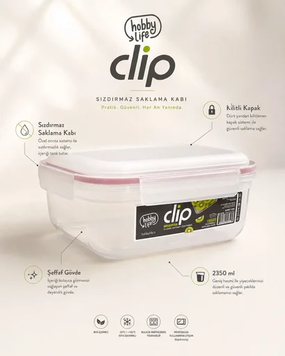 [160663] HOBBY LİFE CLİP KLASİK SIZDIRMAZ SAKLAMA 2350ML 02 1919